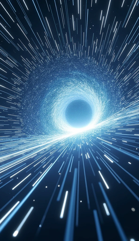 (masterpiece:1.2,Highest quality,Super detailed,Realistic,Ultra-high Resolution Camera),8k,wallpaper,The view from behind a spaceship traveling at warp speed.,(Expressing ultra-high speed with a beautiful line of white light:2.0),(wormhole),universe space,Expressed through magnificent art,dynamic,Beautiful particles of light
