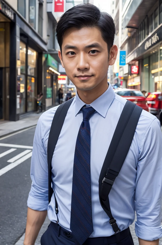 Eyes half open、Salaryman Man、Photographing the upper body