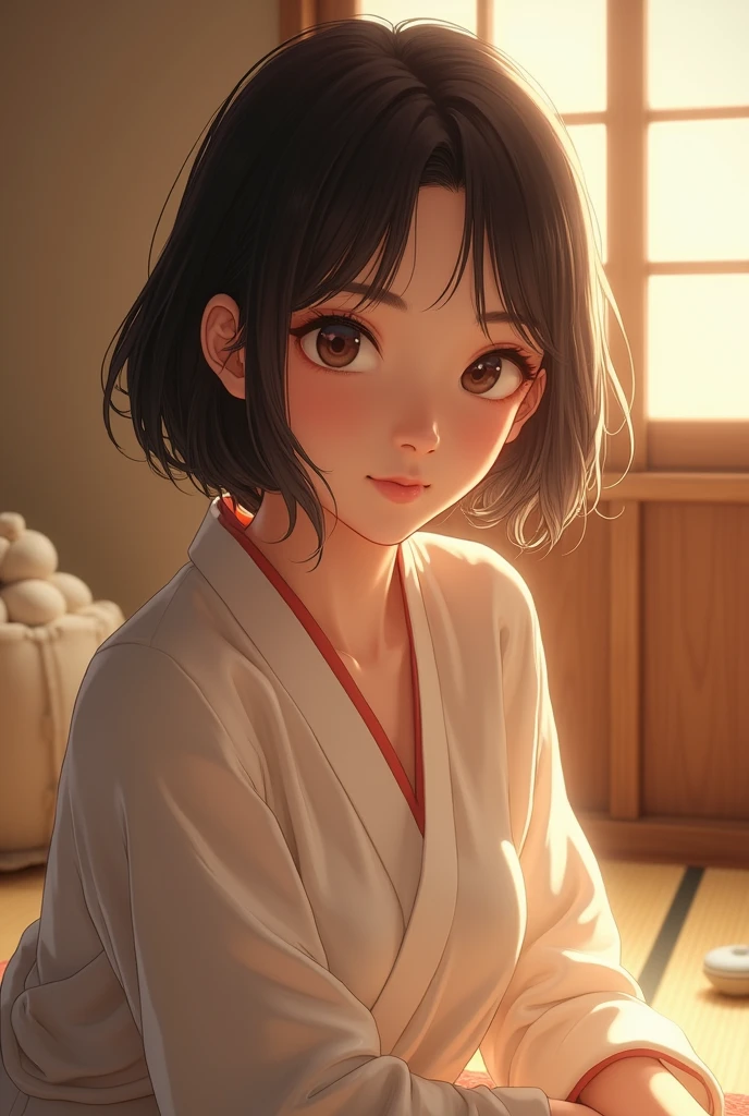 Asian japanese At home Short hair Really cute