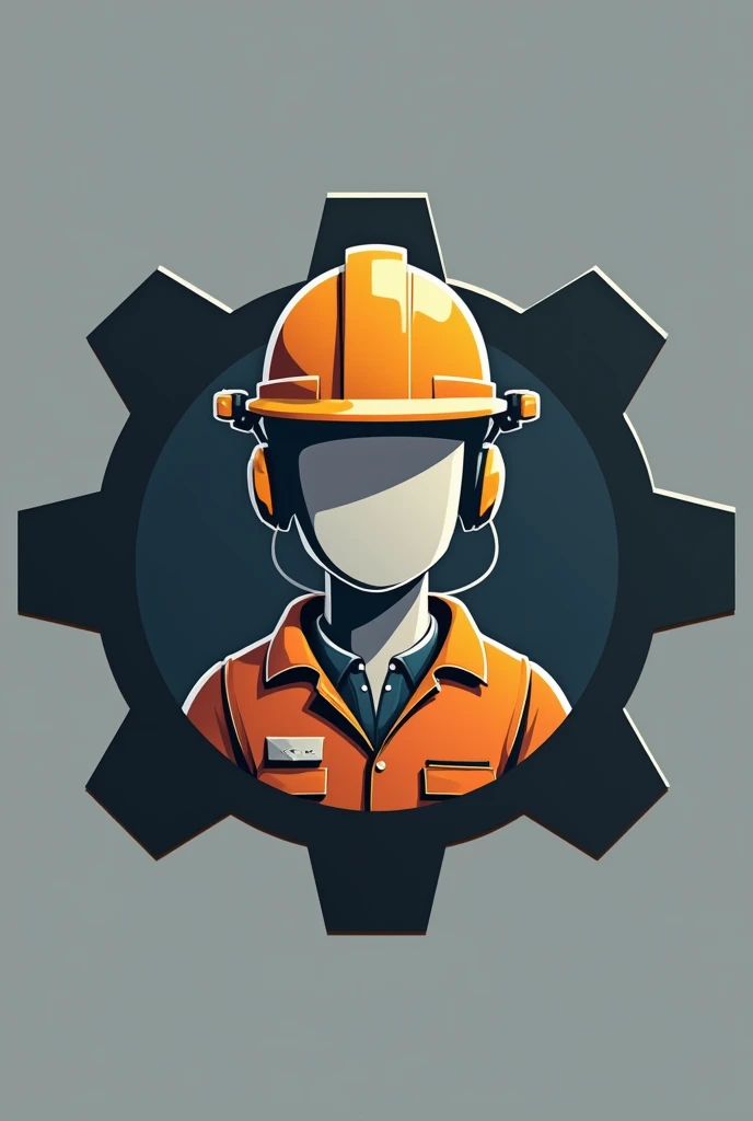Logo Background, A gear that symbolizes machinery and prevention at work.
Main element, A faceless doll, representing the workers, equipped with a safety helmet and other protective devices. 
And a motto below that says, “Prevention today, “Safety always”