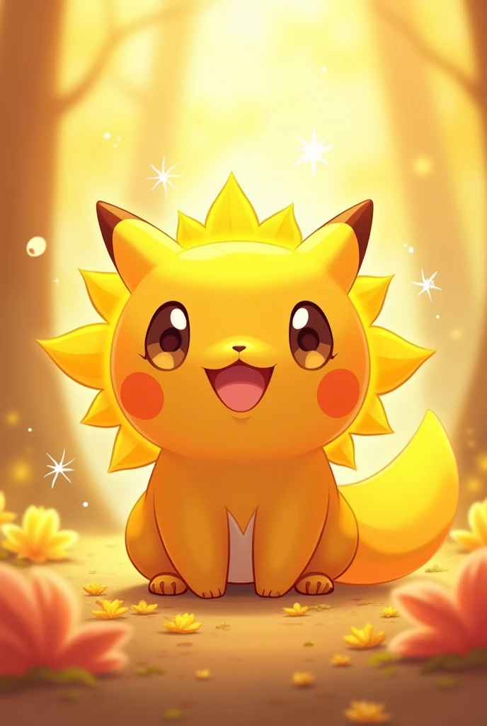 A cute character pokemon type about the sun