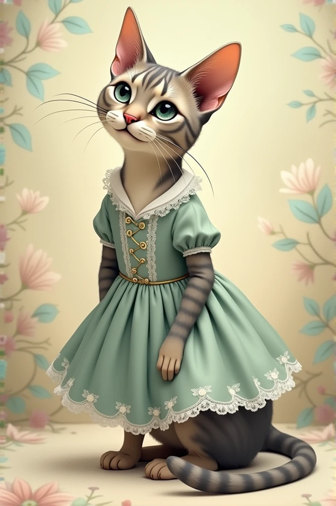 Cat with dress
