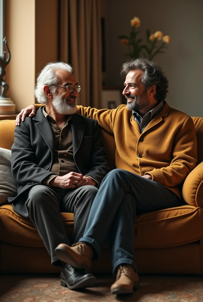 Matías Recalt and Igor Jansen together on a sofa.