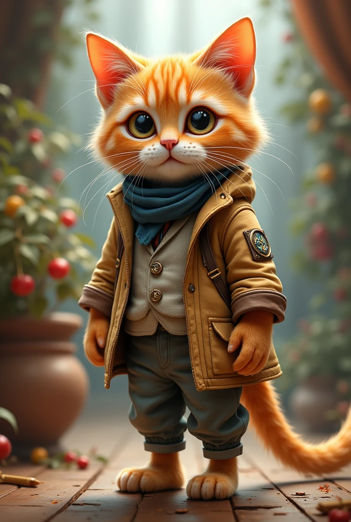 Cat with clothe
