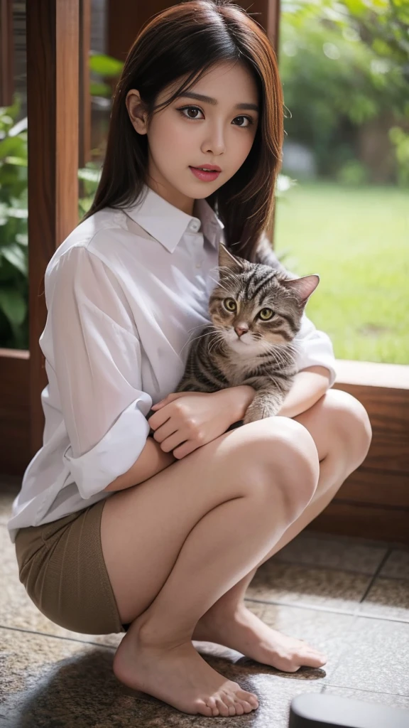 wanita seksi berkepala kucing