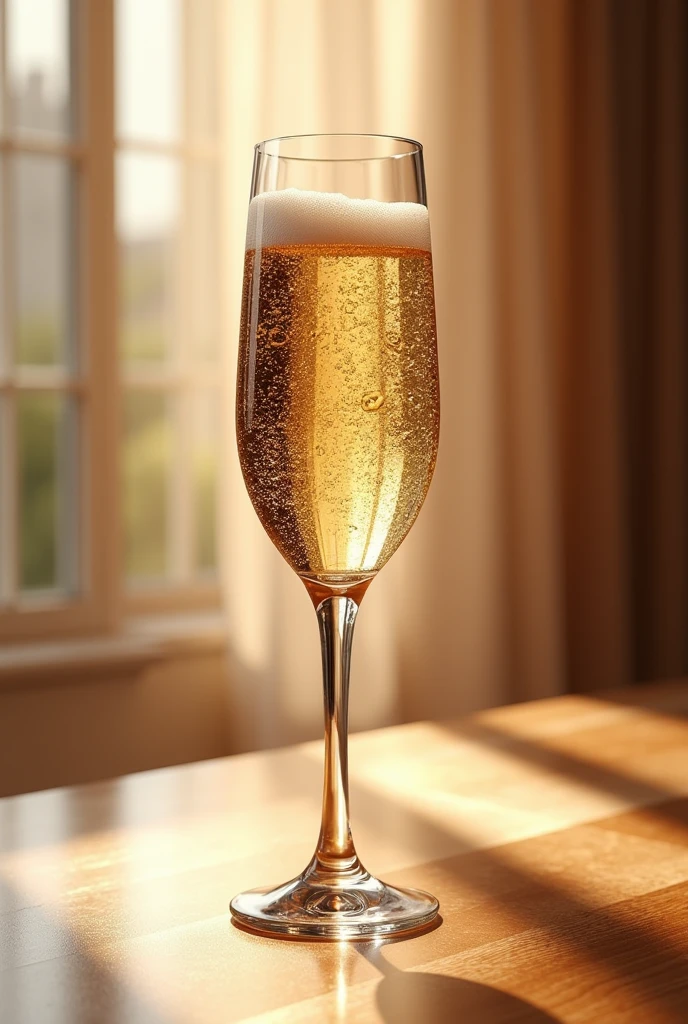 Photography style,8K ultra-clear advertising poster of a glass of sparkling wine