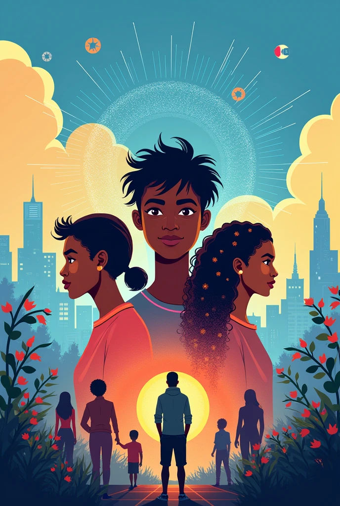 Make 10 unique images of digital poster design with a theme of
“From Clicks to Progress: Youth Digital Pathways for Sustainable Development”