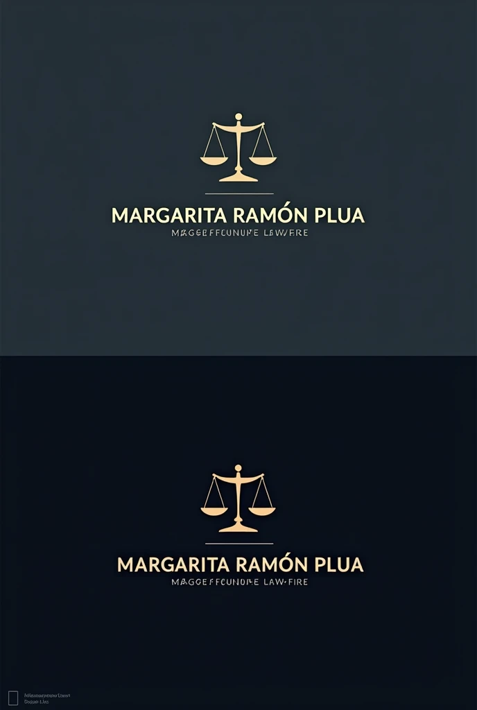 A logo for a law firm, with the name of Margarita Ramón Plua 