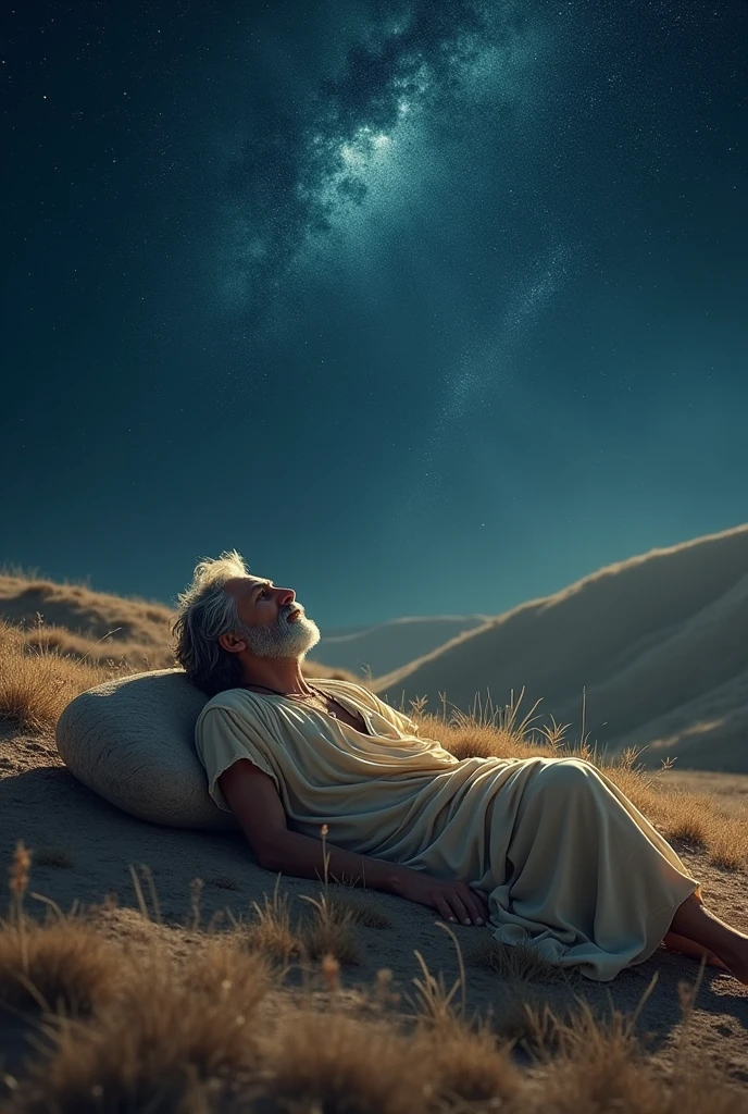 Biblical character Jacob dreaming