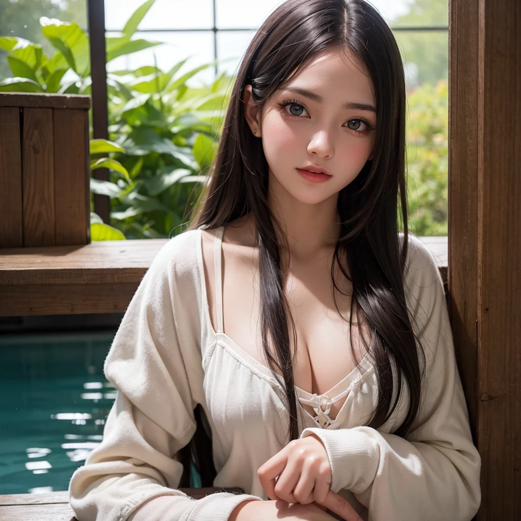 Beautiful girl&#39;s upper body photos, Playing with your phone in the middle of the street, [transparent](Short lace camisole:1.47), Natural breasts, Medium breasts, (Willow Waist, Perfect body curves), earrings, Clear focus, (tall and big, Adult women), ((Looking into the distance)), (High Detail Skin, Skin pores:1.4)