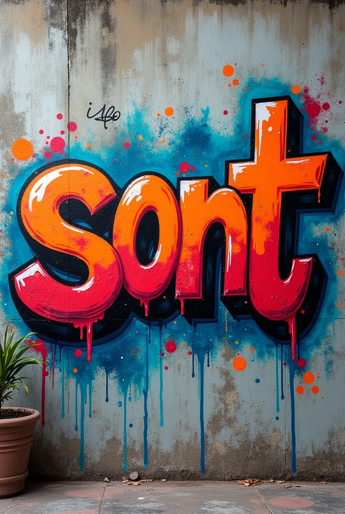 Draw a Bomba style graffiti with the word Sont 