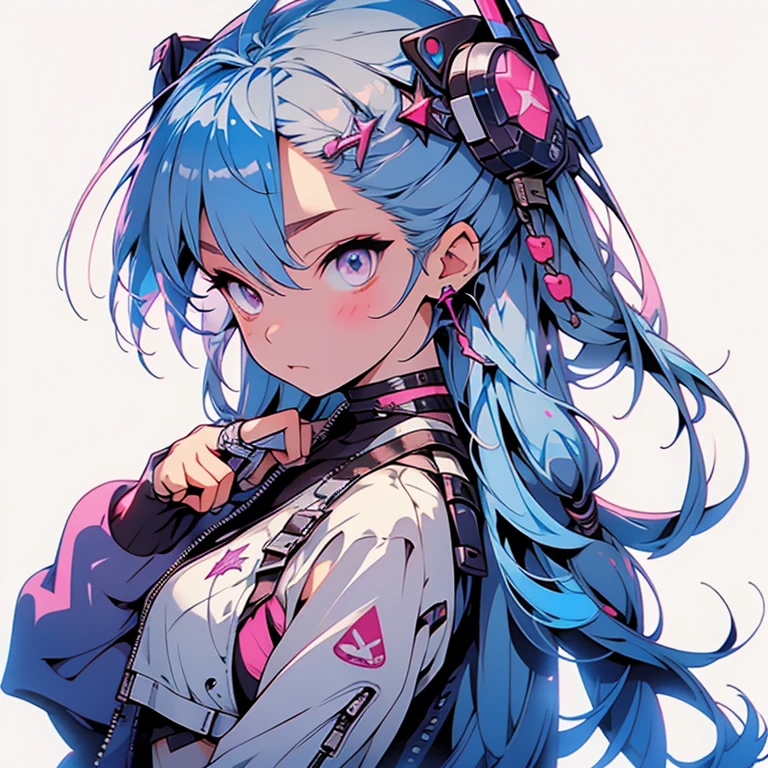 Star Fairy、cyber punk、simple background、kawaiitech