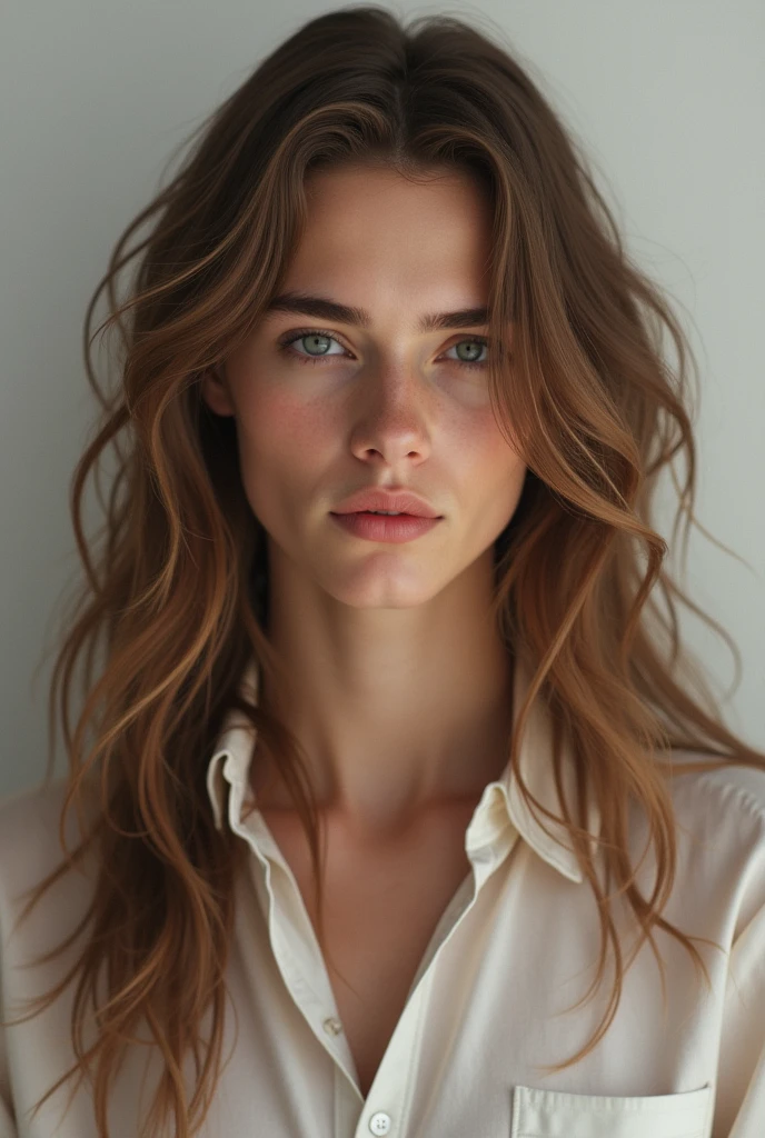 Man with long light brown hair