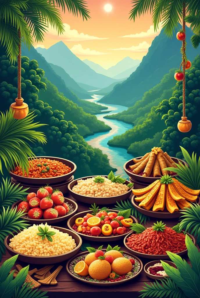 local food poster typical of papua