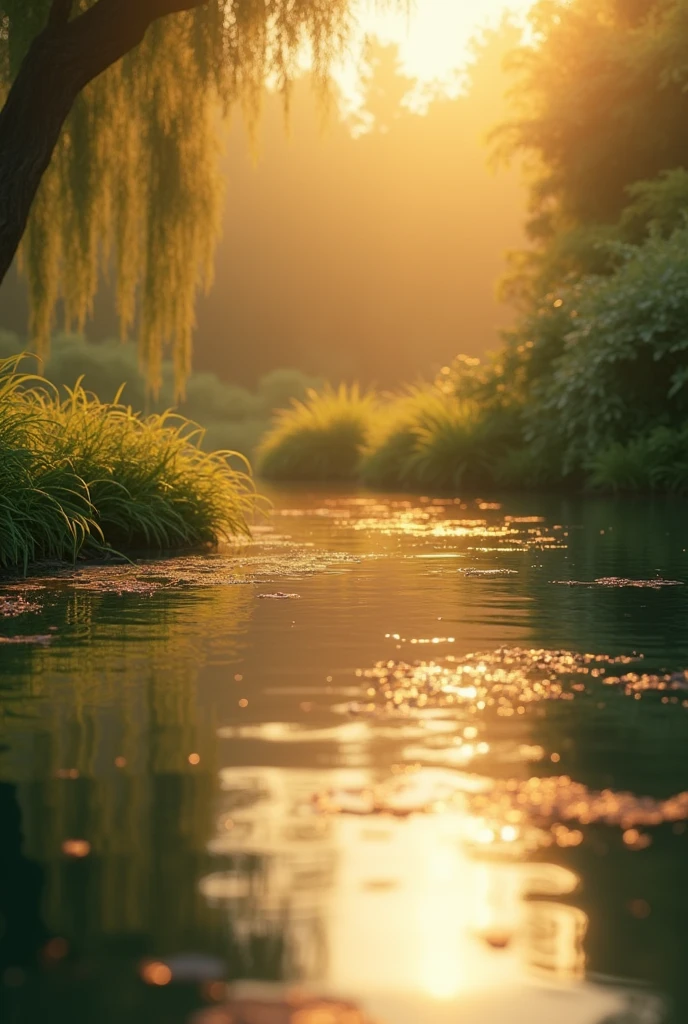 Pond hugs a golden