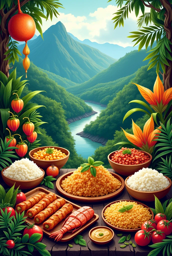local food poster typical of papua