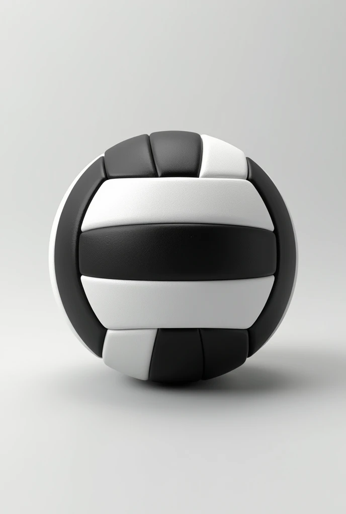 a volleyball with black and white stripes made