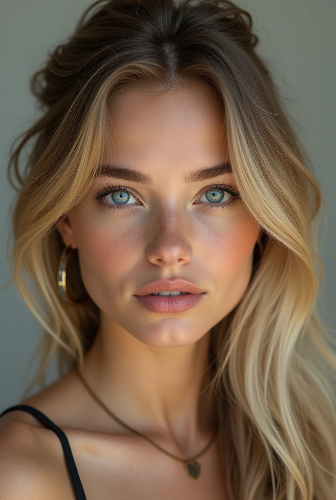jeune fille de 22 ans yeux bleu réaliste