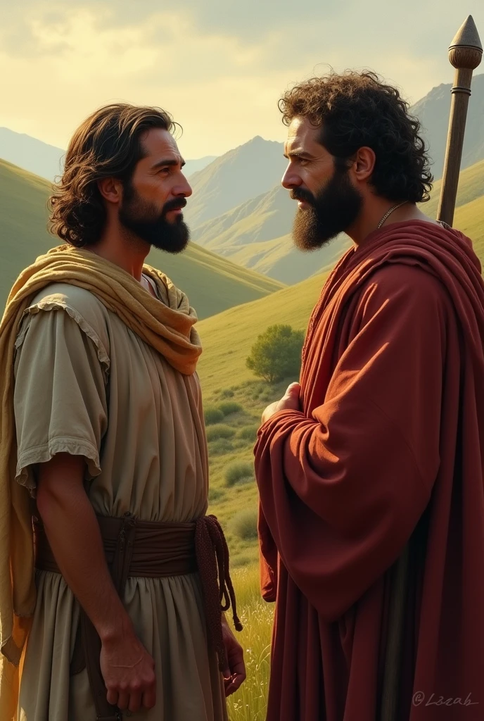 Jacob at 30 years old meeting his uncle Laban