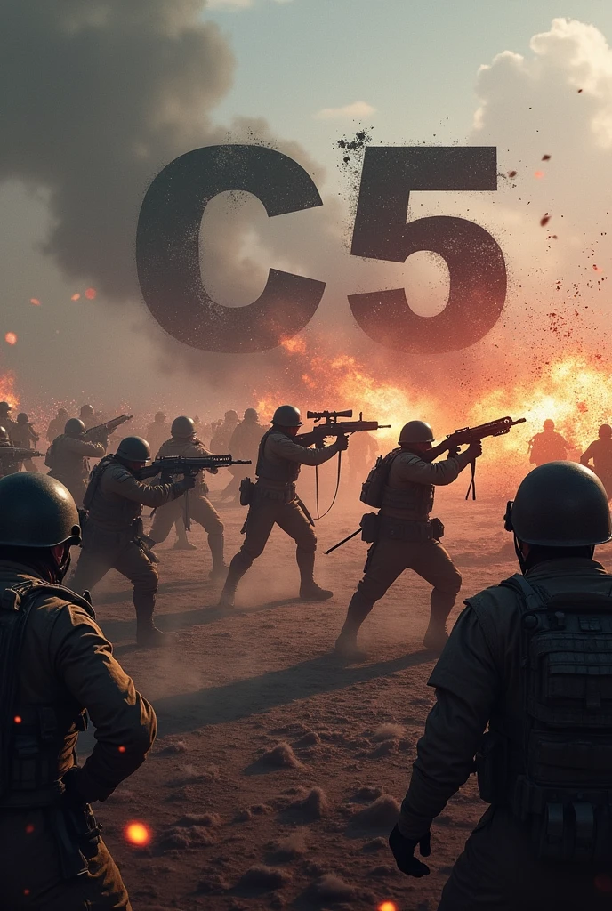 Last War game at war with alliance initials written 'C5S'