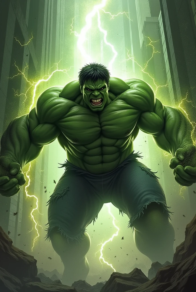 Hulk who is stuck between two planes