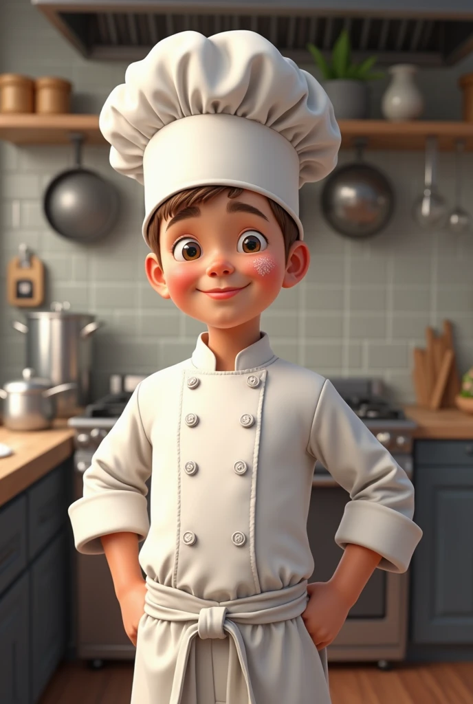 Boy in chef clothes
