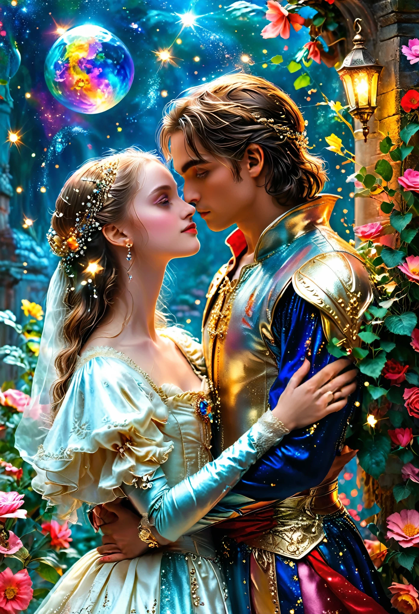 Romeo and Juliet , There is no sadder story in the world , than the story of Romeo and Juliet ! Two lovers in a dream world , fantasy and adventure ! Very bright sparkling colors !