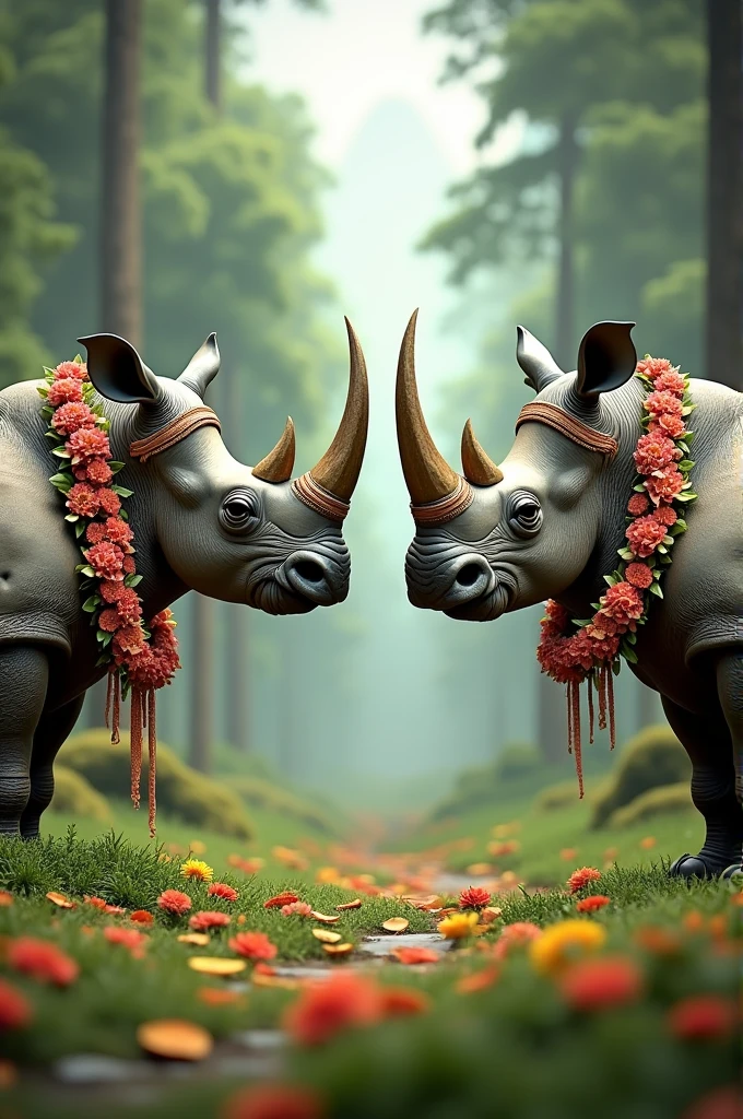 Rhinoceros marriage