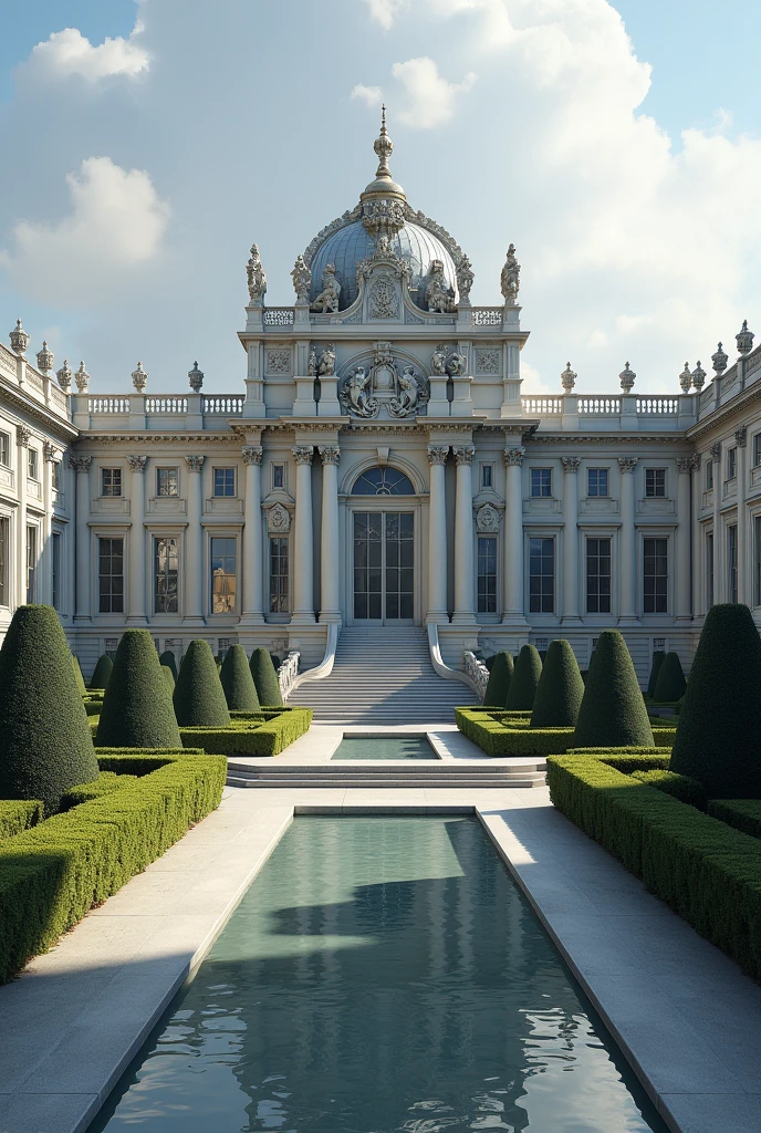 You can create a grey house in the style of the Palace of Versailles?