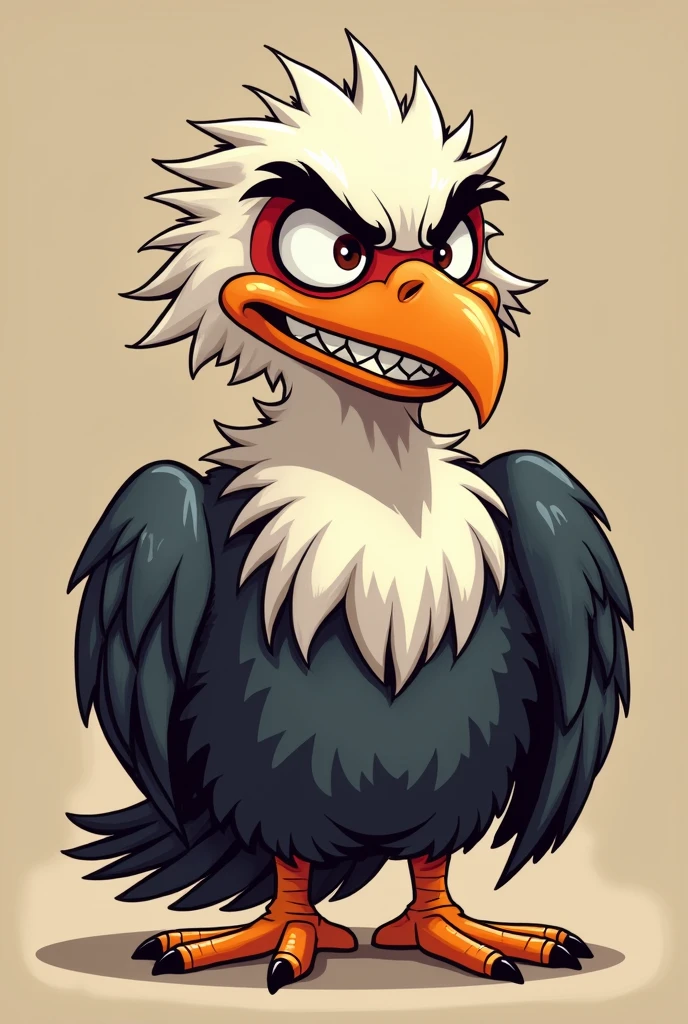 Bad vulture with smile cartoon 
