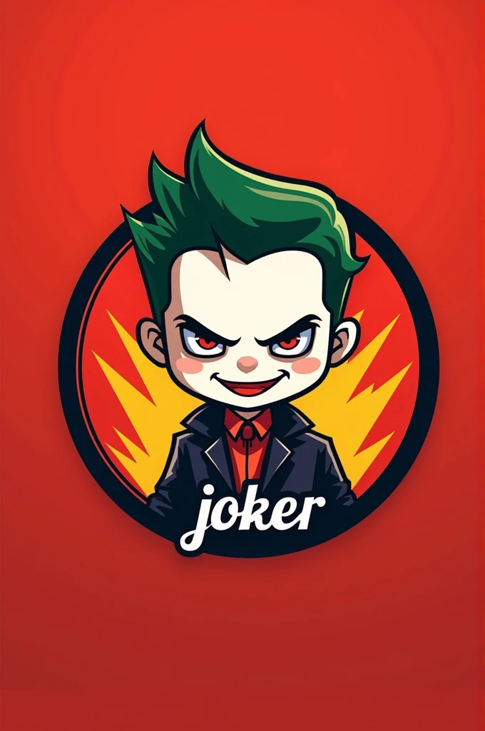 I need a round avatar in the style of pubg for the nickname Tm×Joker¹ in red and yellow colors