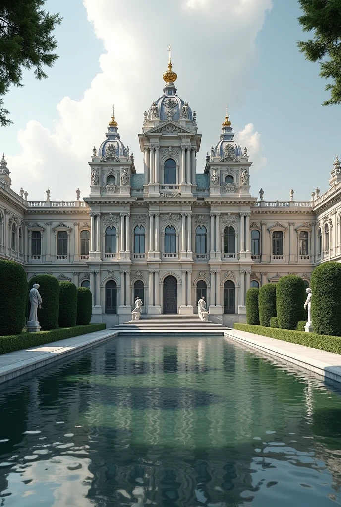 You can create a grey house in the style of the Palace of Versailles?