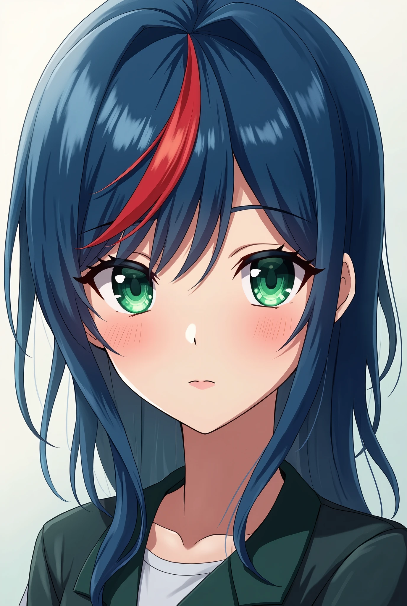 Aizawa's daughter, beautiful, UA student, blue hair with red highlights, green eyes