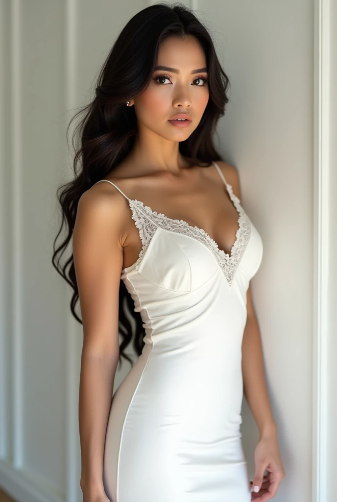 filipino on sexy white dress