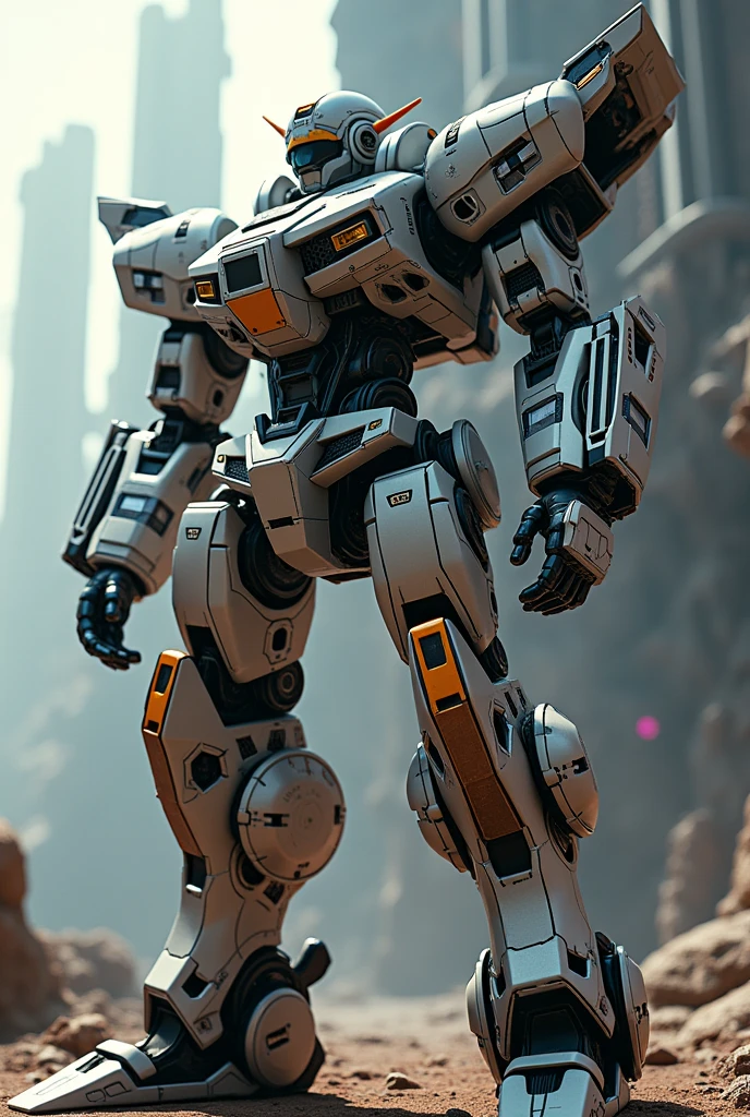a highly detailed, hyper-realistic render of Superion Bayverse Movie Jet Unit, intricate mechanical details, complex futuristic machinery, gleaming metallic surfaces, dynamic poses, cinematic lighting, dramatic shadows, vibrant colors, masterpiece