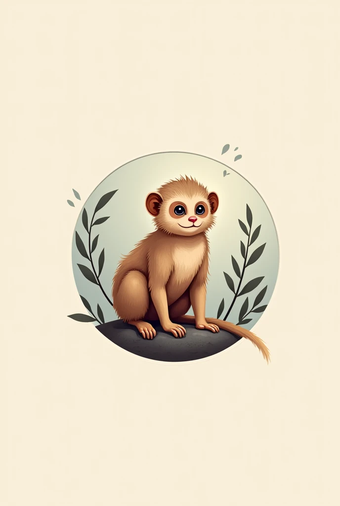 Round logo of marmoset monkey weight.