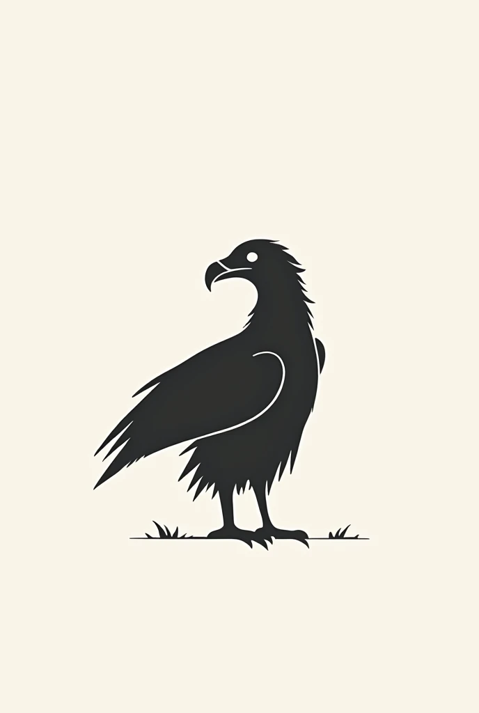 Minimalist vulture drawing for brand design
