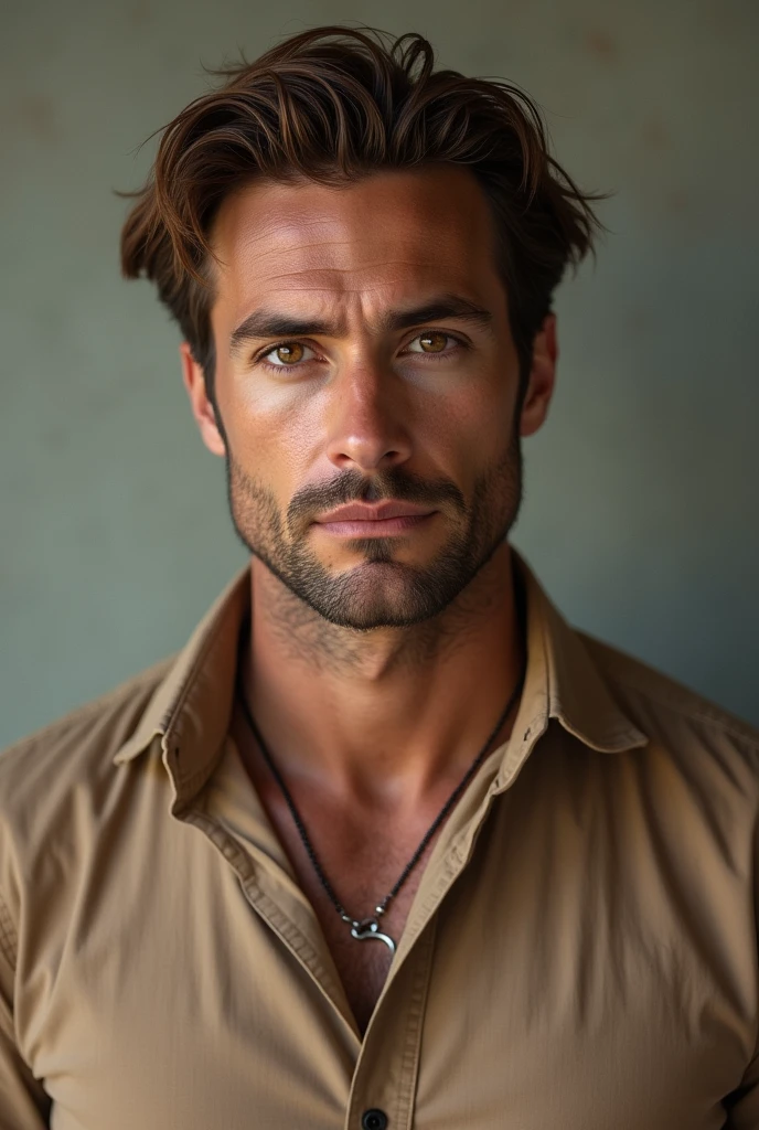 6’3, Italian man with light brown shirt wavy hair with white light skin and hazel eyes