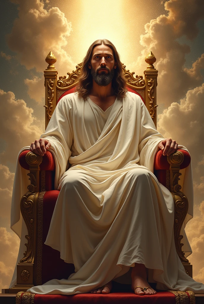 Create Jesus Christ sitting on his throne