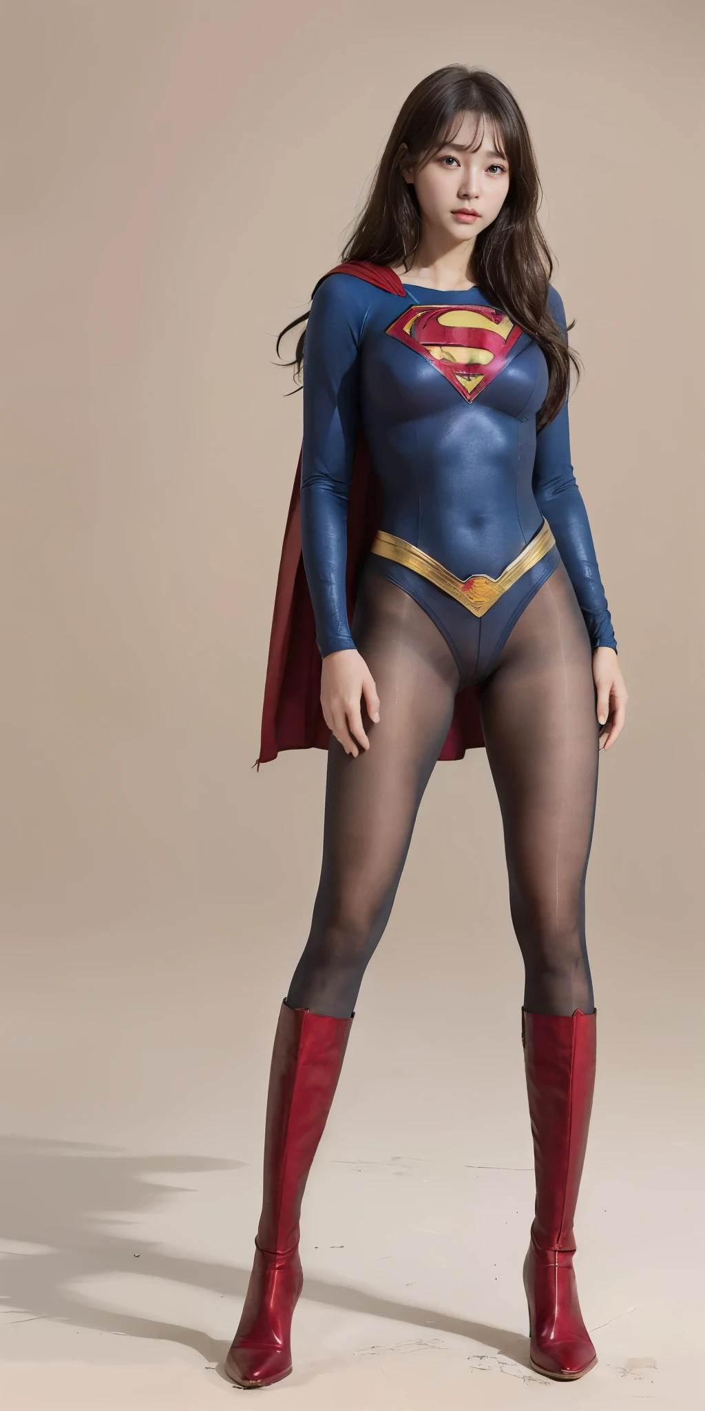 No background、(((Beautiful legs in black tights.)))、(((Legalize the beauty of your suffering face)))、((((Make the most of your original images)))、(((Supergirl Costume)))、(((Beautiful Hair)))、(((suffering)))、(((Please wear black tights....、Wear red boots)))、((Best image quality、8k))、((Highest quality、8k、masterpiece:1.3))、(((Preserve background )))、Sharp focus:1.2、Beautiful woman with perfect figure:1.4、Slim Abs:1.2、Wet body:1.5、Highly detailed face and skin texture、8k