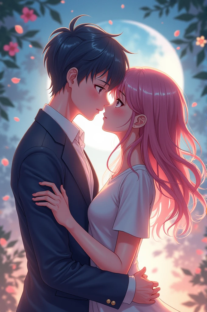 Anime boy and kissing