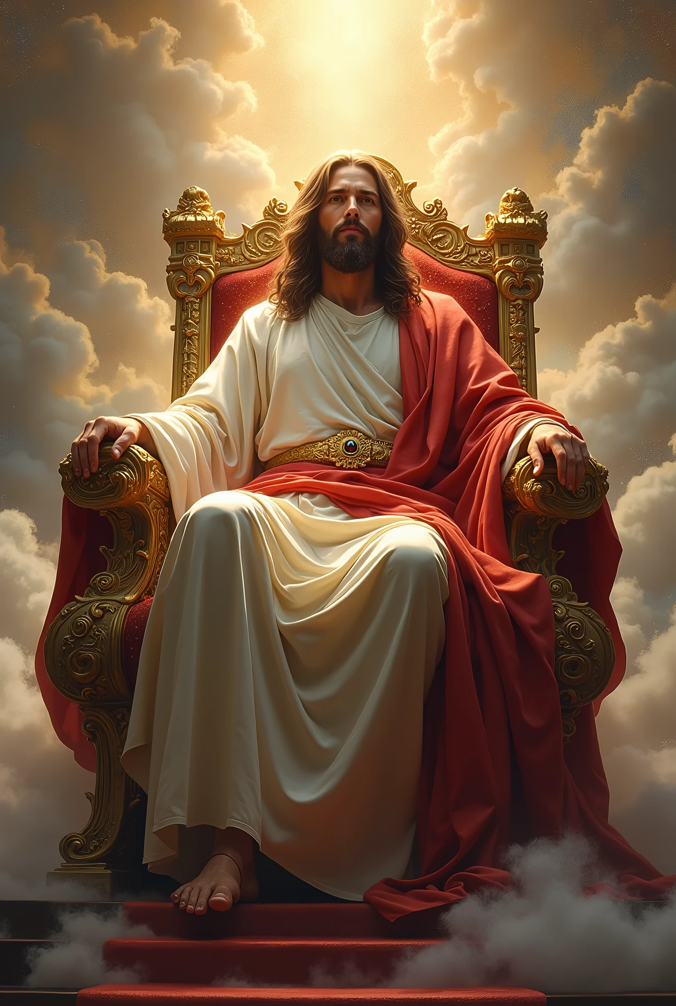 Create Jesus Christ sitting on his throne