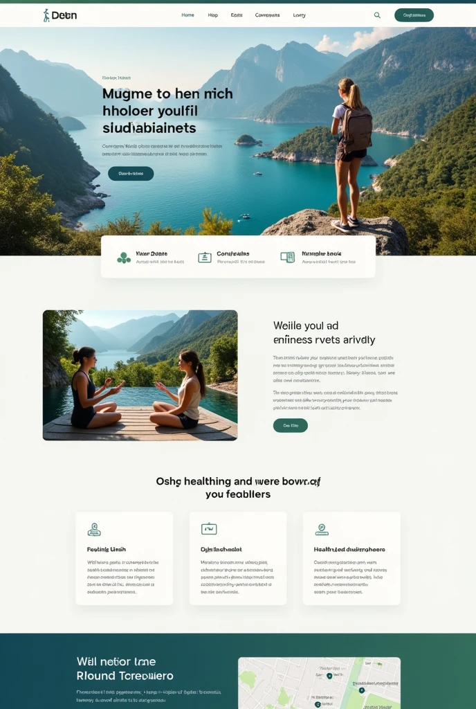 Create a landing page for a modern tourism and health agency