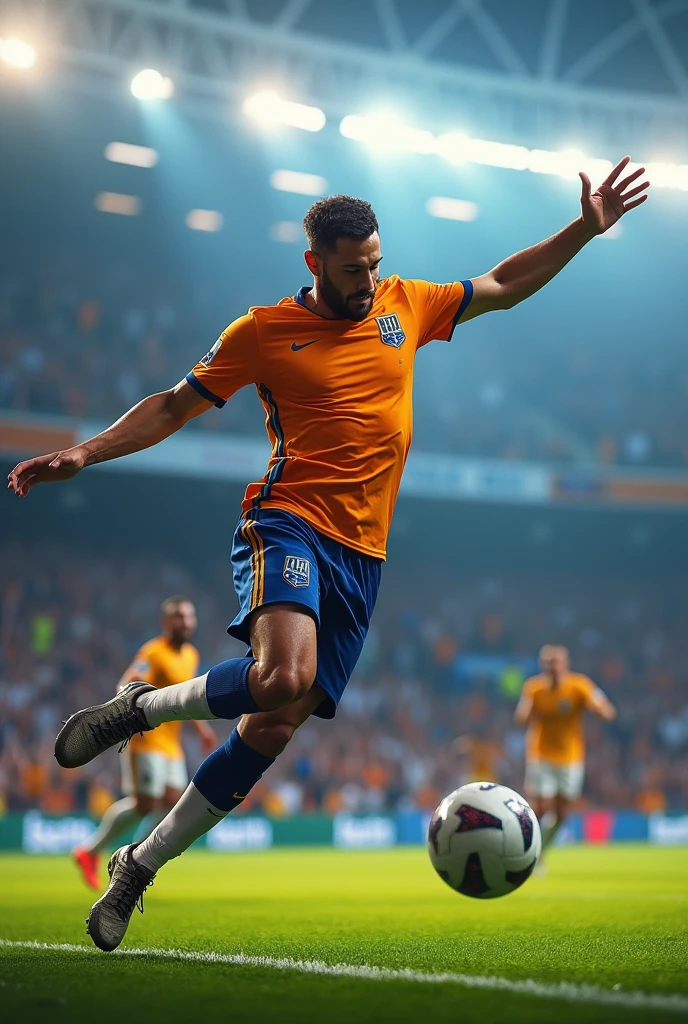 A footballer goals