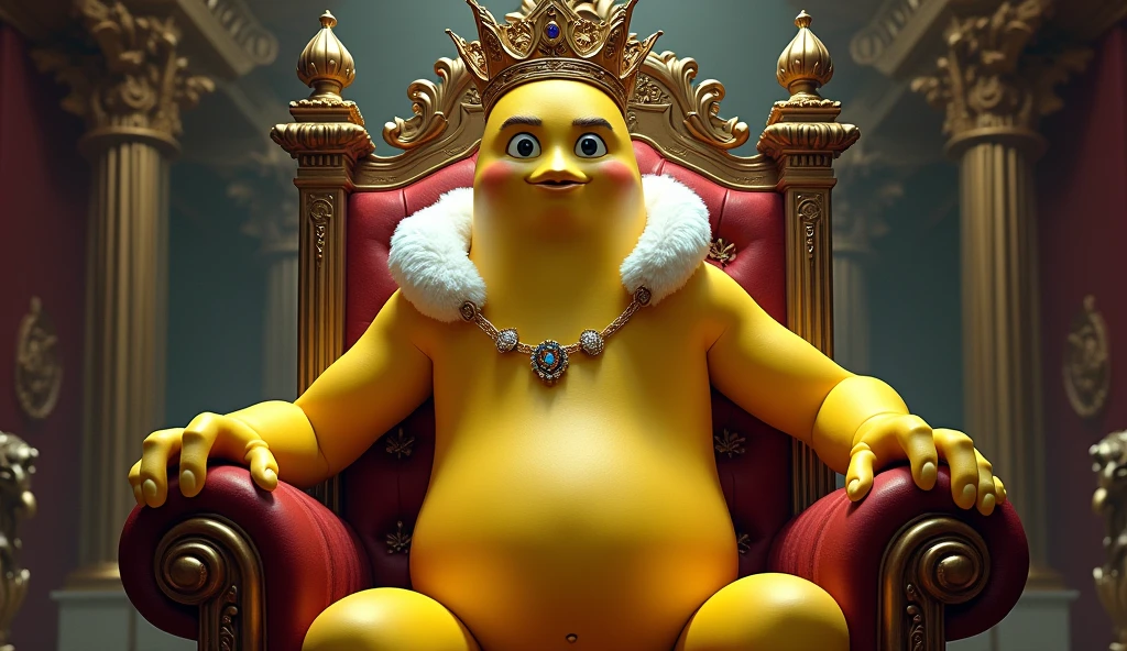 banana king sitting on its throne