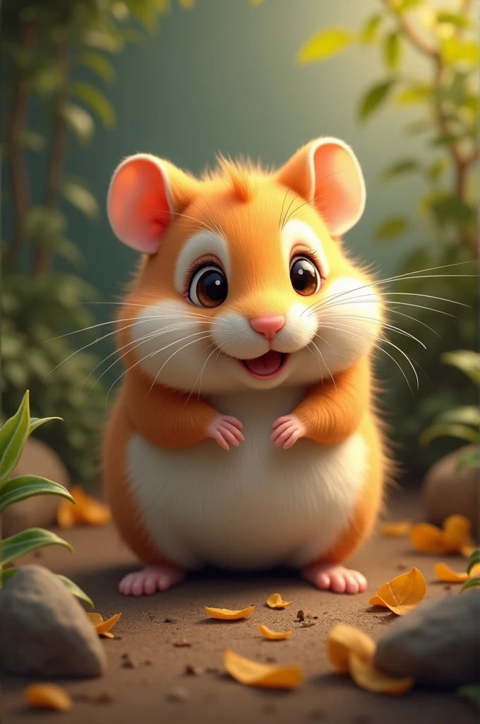 a realistic hamster