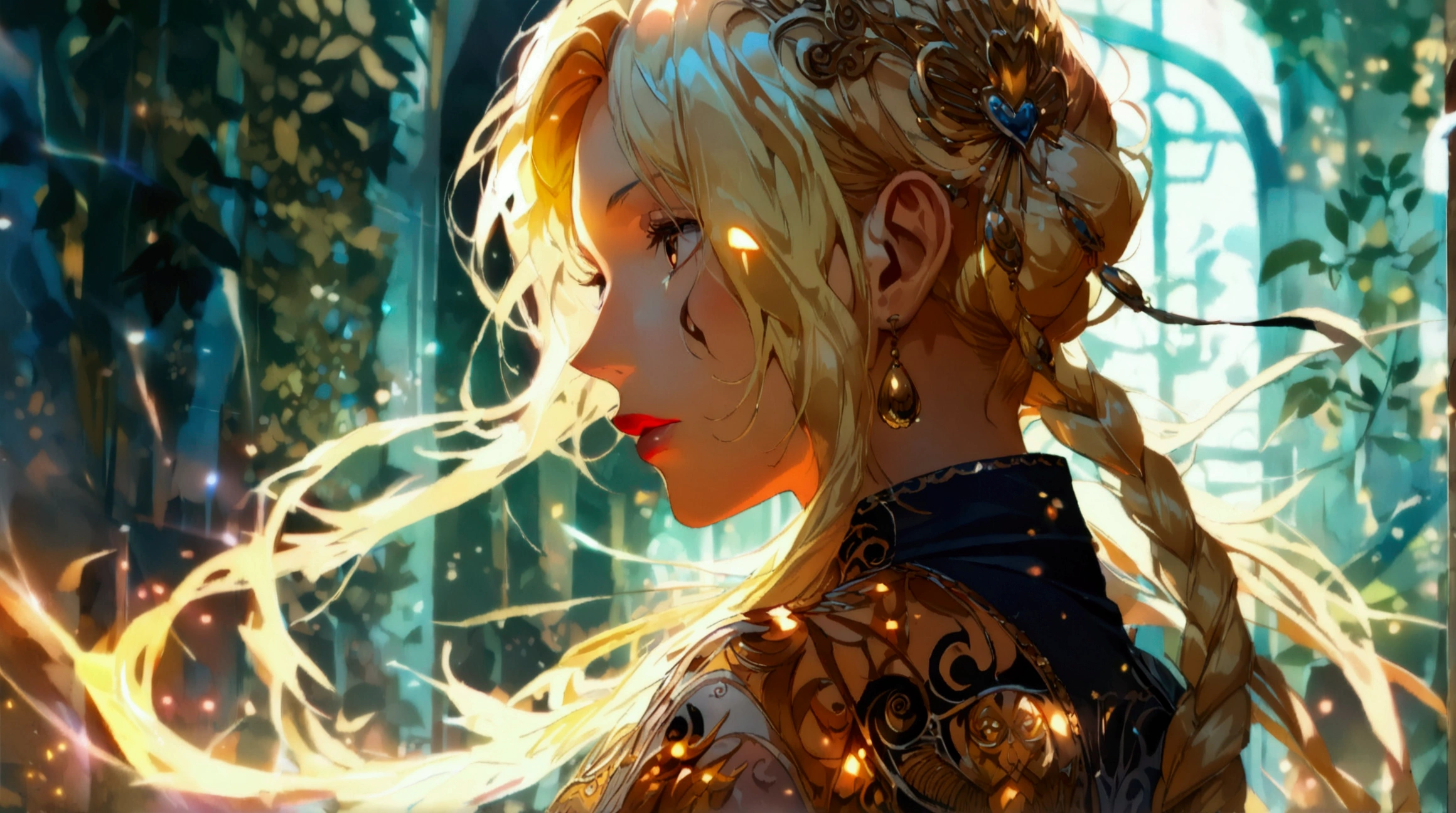 Lux-inspired woman, blonde hair, mage outfit, ((Intricate anime character design inspired by One Piece)), ((Stunning lighting)), ((Fine lines)), ((Stunning focus)), ((Centered character)), ((Stunning face)), ((Detailed focus)), ((Detailed background)), ((Ultra-fine 2D design)), ((Creative backdrop)), ((2D masterpiece)), ((Best quality)), ((8K anime style)), ((Full body))
