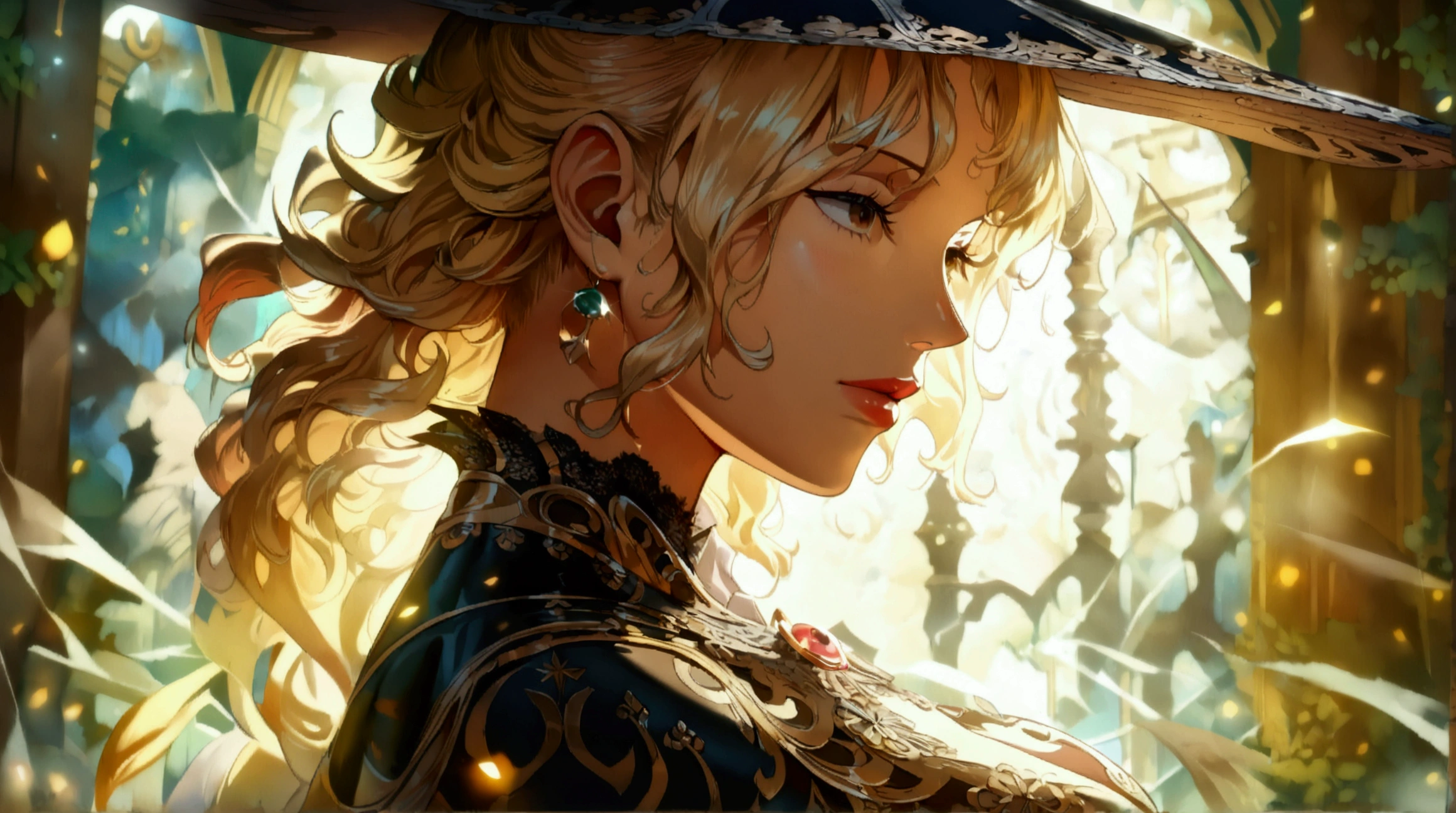Lux-inspired woman, blonde hair, mage outfit, ((Intricate anime character design inspired by One Piece)), ((Stunning lighting)), ((Fine lines)), ((Stunning focus)), ((Centered character)), ((Stunning face)), ((Detailed focus)), ((Detailed background)), ((Ultra-fine 2D design)), ((Creative backdrop)), ((2D masterpiece)), ((Best quality)), ((8K anime style)), ((Full body))