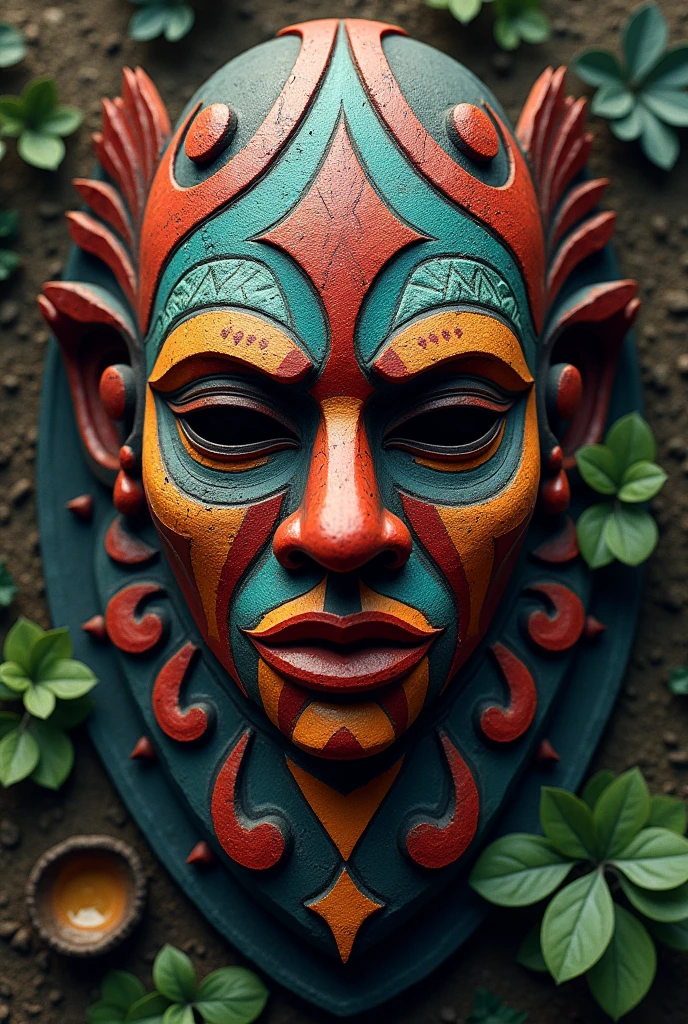 create a Iamge mask Indian tribe