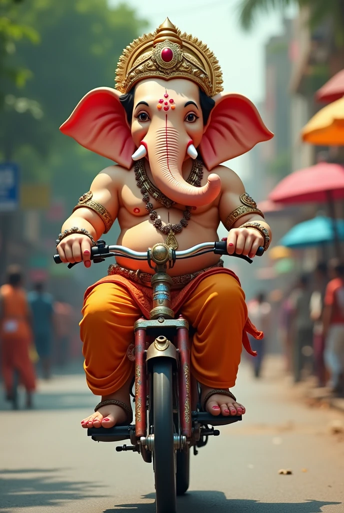 Ganapati bappa riding bike